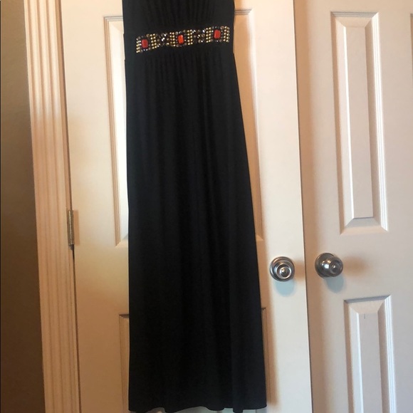 Nic & Don long black sleeveless dress - Picture 2 of 8